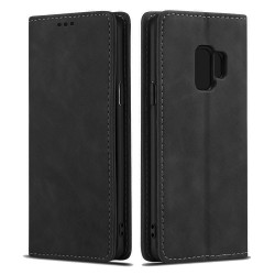 Leather Flip Cover with Internal Pocket for Samsung Galaxy S9 Plus Black Leather Flip Cover with Internal Pocket for Samsung Galaxy S9 Plus Black